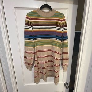 Free People Stripped Mini Dress